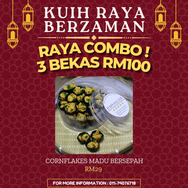 KUIH RAYA-CORNFLAKES MADU BERSEPAH