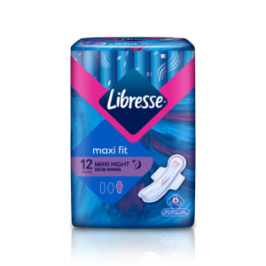 LIBRESSE MAXI NIGHT EXTRA LONG WING 12S